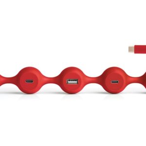 Lexon Peas Hub C USB Çoğaltıcı Kırmızı