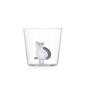 Kedi Figürlü Cam Su Bardağı No:4