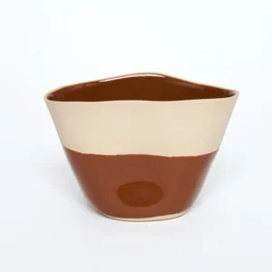 Concave - Beige Chocolate Terracotta Porselen Bardak