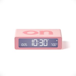 Flip Mini Şarj Edilebilir Alarm Saat Pembe
