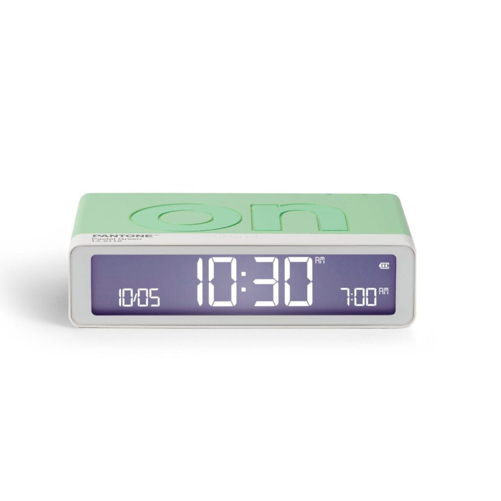 LEXON x Pantone Flip Klasik Şarj Edilebilir Alarm Saat Mint