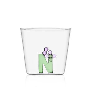 Bloom Alphabet N Harf Figürlü Cam Su Bardağı