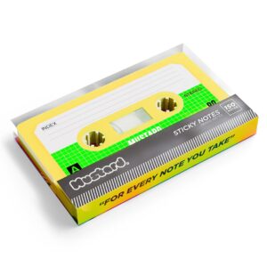 Mustard Kaset Sticky Not Kağıdı