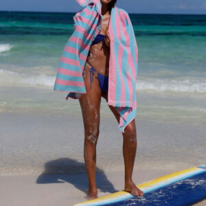 Maris Candy Beach Towel Striped Sustainable Luxury Eco Friendly Surfing Lifestyle1 300x300