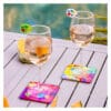 Set Of 4 Coasters Sous Verre 8 100x100