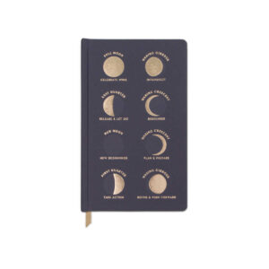 Lacivert Sert Kapak Defter 21 X 13 Cm Bookcloth Hardcover Journal Navy Moon Phases Tasarim Defterkalem Designworks Ink 9512 19 B 300x300