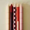 Hay Pattern Candle Greens And Bordeaux Set Of 4 81708 100x100