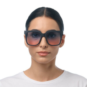 Roma Unisex Güneş Gözlüğü Siyah / Lens: Mavi/Pembe gradyan