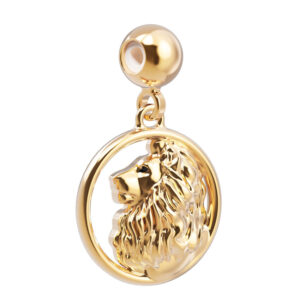 18 Ayar Altın Kaplama Charm - Aslan Burcu