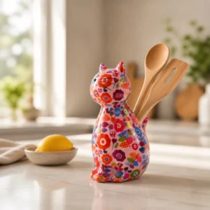 Caramel Pembe Kedi Kaşıklık