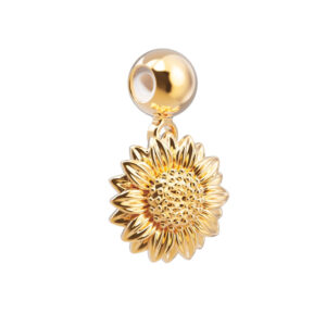 18 Ayar Altın Kaplama Charm - Sunflower