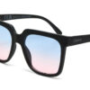 Roma Unisex Güneş Gözlüğü Siyah / Lens: Mavi/Pembe gradyan