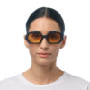 Andrea Altıgen Unisex Güneş GözlüğüSiyah / Lens : Sarı