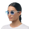 Milano Unisex Güneş Gözlüğü Transparan Beyaz / Lens: Mavi Gradyan