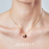 18 Ayar Altın Kaplama Satürn Kolye