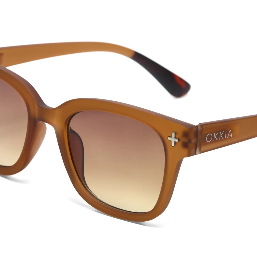 Giovanni Kahverengi Lens Unisex Güneş Gözlüğü Kahverengi