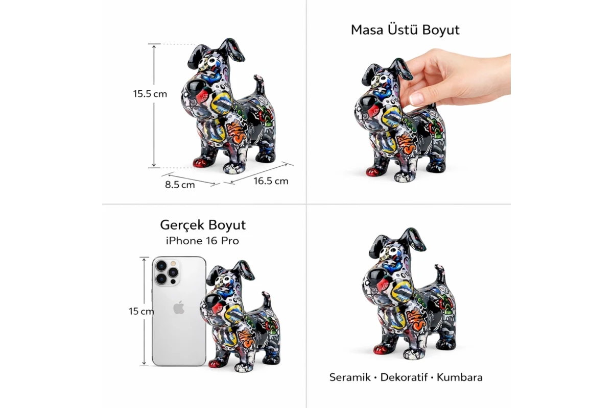 Hugo Siyah Köpek Kumbara