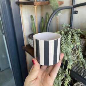 Black Striped Mug