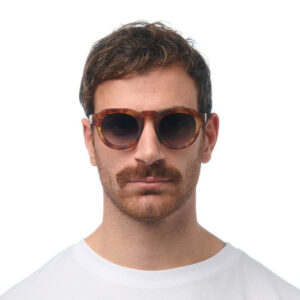 Zeno Round Unisex Güneş GözlüğüSahara Havana / Lens: Yeşil
