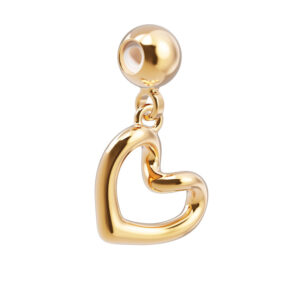 18 Ayar Altın Kaplama Charm - Heart
