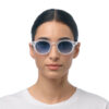 Milano Unisex Güneş Gözlüğü Transparan Beyaz / Lens: Mavi Gradyan
