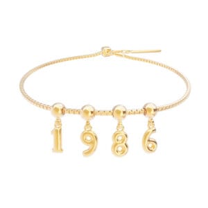 18 Ayar Altın Kaplama Charm Rakam - 5 Beş