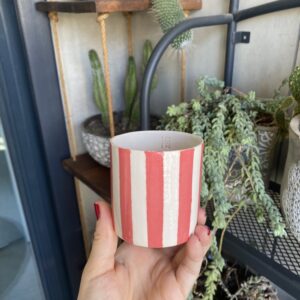 Red Striped Mug