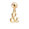 18 Ayar Altın Kaplama Charm - &-sign -