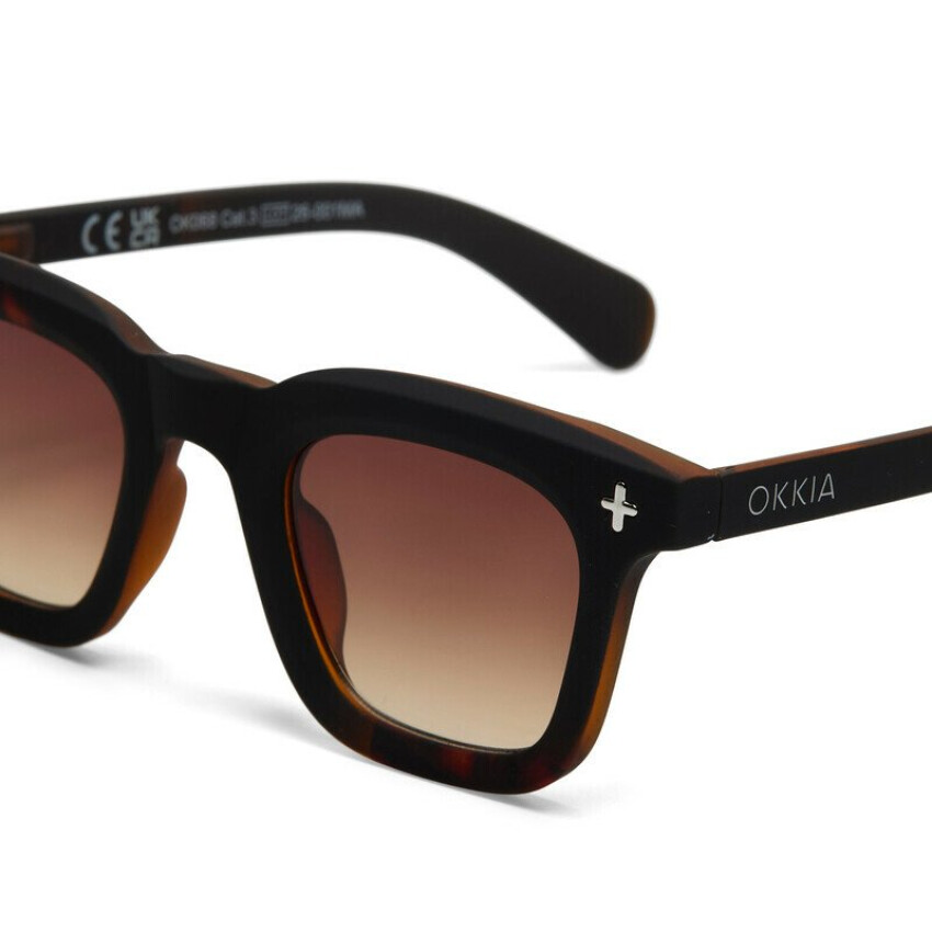 Firenze Unisex Güneş Gözlüğü Siyah Havana / Lens: Kahverengi Gradyan