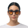 Firenze Unisex Güneş GözlüğüSiyah Havana / Lens : Sarı