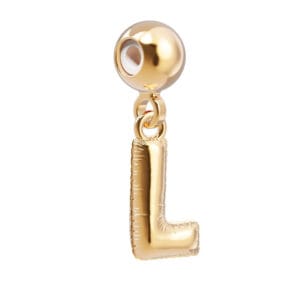 18 Ayar Altın Kaplama Charm Harf - L