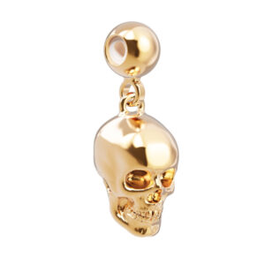 18 Ayar Altın Kaplama Charm - Skull