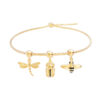 18 Ayar Altın Kaplama Charm - Hummingbird