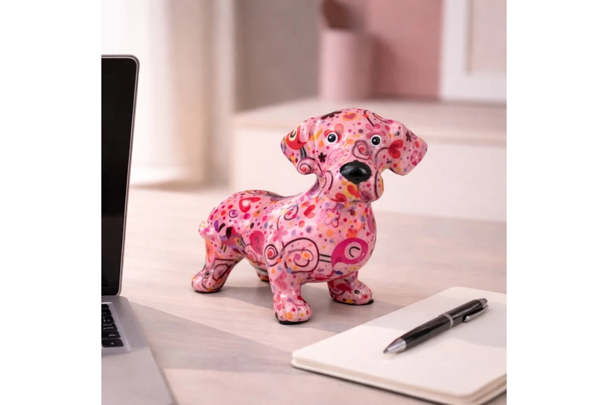 Dennis Sosis Toz Pembe Köpek Kumbara