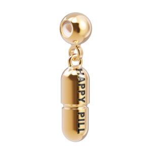 18 Ayar Altın Kaplama Charm - Pill