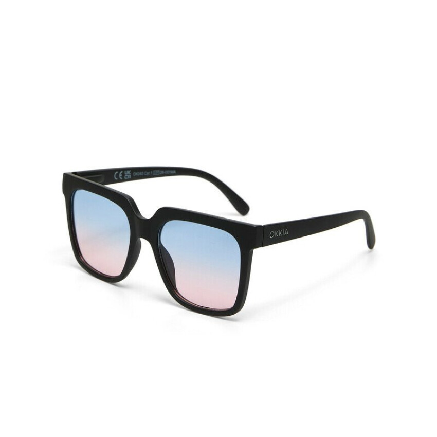 Roma Unisex Güneş Gözlüğü Siyah / Lens: Mavi/Pembe gradyan