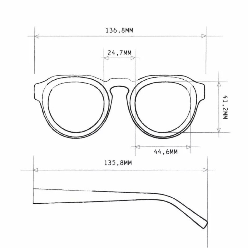 Zeno Round Unisex Siyah Havana Güneş Gözlüğü Siyah Gradyan