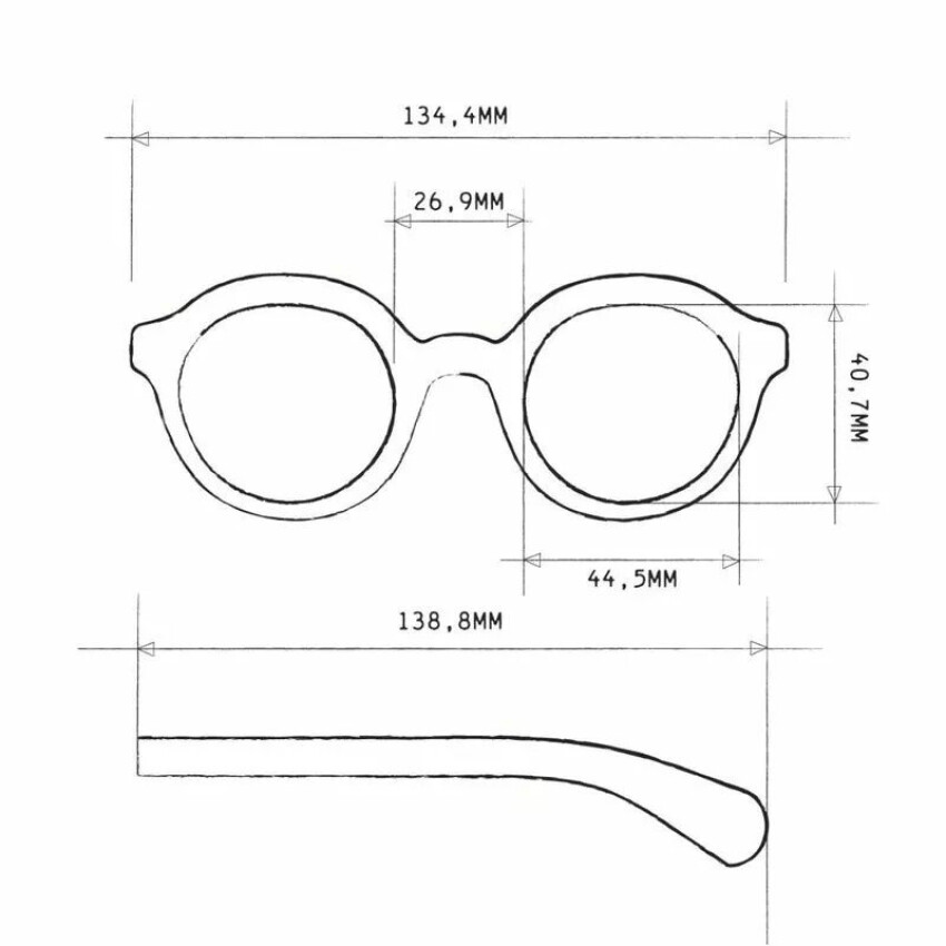 Lauro Unisex Yuvarlak Sarı Havana Güneş Gözlüğü Siyah Gradyan