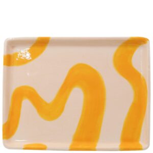 Que Rico - Javier Spanish Swirls El Boyaması Tepsi