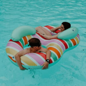 Swim Essentials Striped Rainbow 2li Yüzme Simidi 190cm