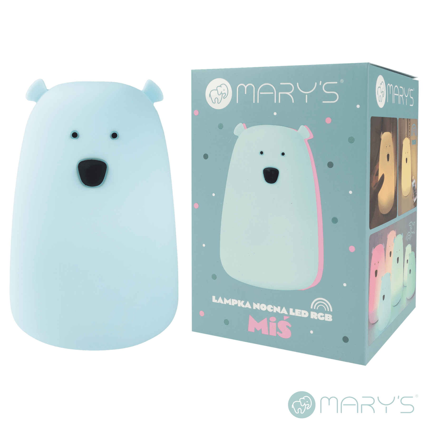 Mary's Teddy Bear Led Gece Lambası Mavi