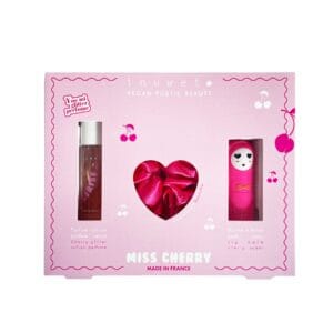 Inuwet Miss Cherry Set -Pembe Saç Tokası, Kiraz Kokulu Parfüm ve Kiraz Aromalı Dudak Nemlendiricisi