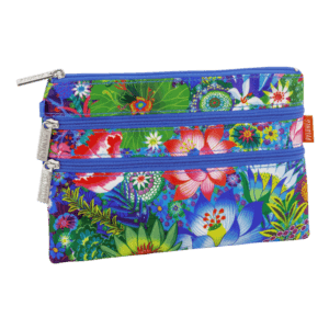Pylones 3 Fermuarlı Çanta - Zip It - Fleurs D'eau