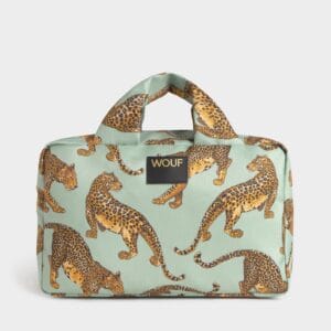 Wouf Emerald Leopard - Büyük Makyaj Çantası
