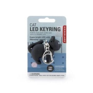 Kikkerland LED Işıklı Siyah Kedi Anahtarlık