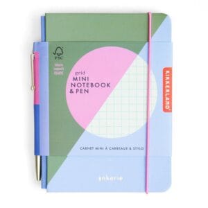 Kikkerland Inkerie Kareli Mini Defter Kalem Seti