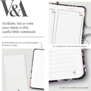 IF Bookaroo Pocket A6 Çizgili Defter Kilburn Black Floral