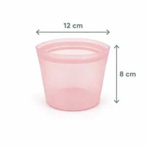 Lubblu Moi 250 ml 0 Platinum Silikon Gıda Saklama Kabı – Pembe