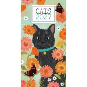 Carousel Calendars Cats Illustrated Slim 2027 Ajanda