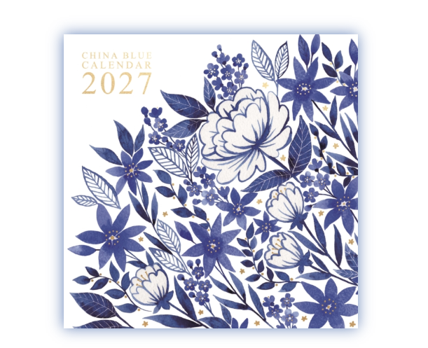 China Blue Orchard Design 2027 Aylık Duvar Takvimi